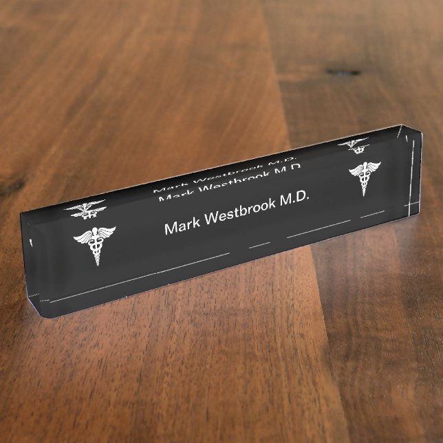 Medical Professional Office Nameplate (Side)