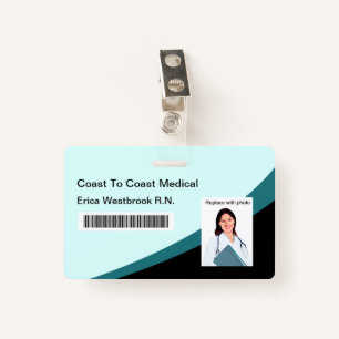 Medical Professional Staff Photo ID Barcode Badges ID Badge