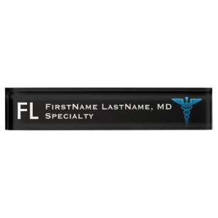 Medical Professional Title Nameplate