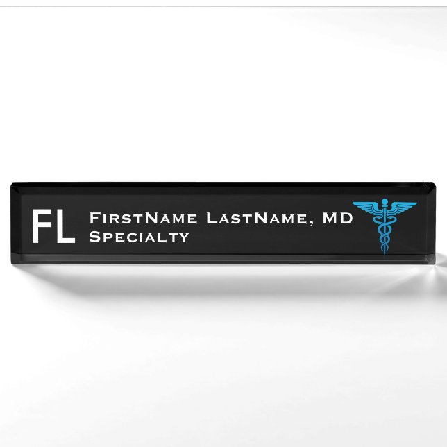 Medical Professional Title Nameplate (Front)