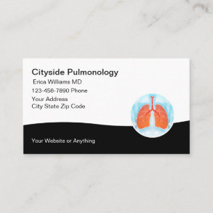 Medical Pulmonology Lung Doctor Business Cards