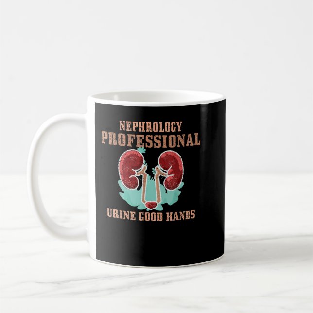 Medical Pun Nephrology Urine Good Hand Nephrologis Coffee Mug (Left)