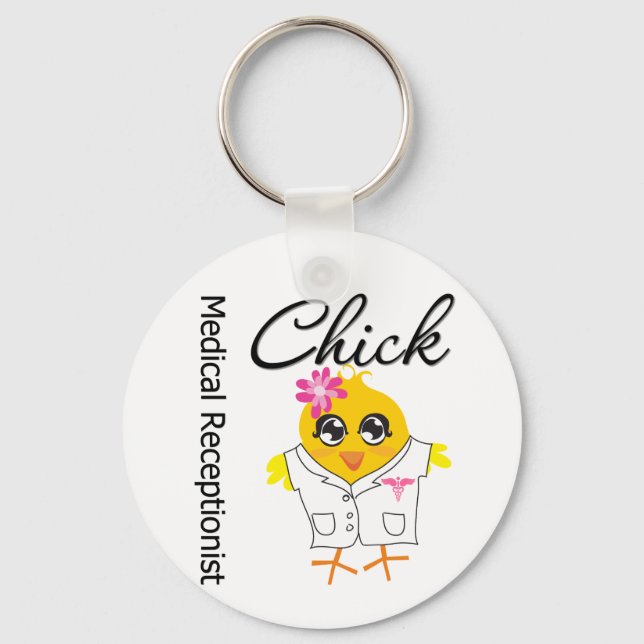 Medical Receptionist Chick Key Ring (Front)