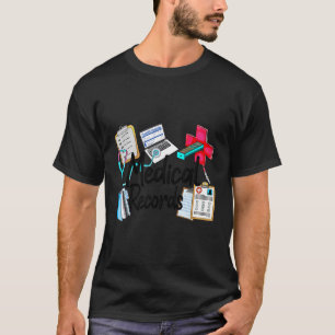 Medical Records Stethoscope Medical Assistant Nurs T-Shirt