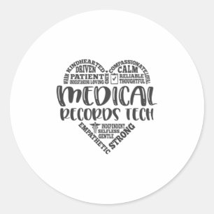 Medical Records Tech or Specialist EHR Classic Round Sticker