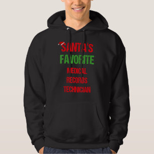 Medical Records Technician Funny Pajama Christmas Hoodie