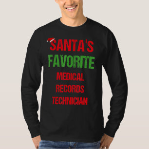 Medical Records Technician Funny Pajama Christmas T-Shirt