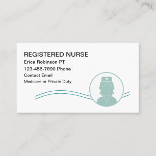 Medical Registered Nurse Simple Business Cards