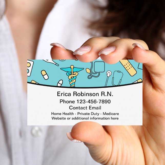 Medical Registered Nurse Theme Business Cards (Creator Uploaded)