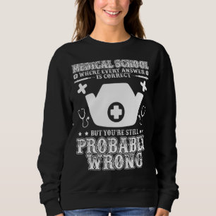 Medical School Doctor Student Med Education Gradua Sweatshirt