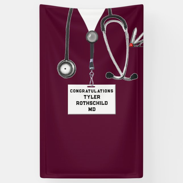 Medical School Graduation Banner (Vertical)