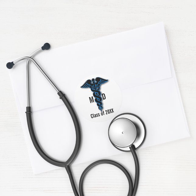 Medical School Graduation Classic Round Sticker (Creator Uploaded)