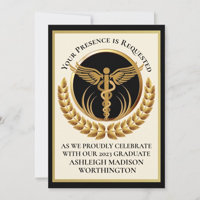 Medical School Graduation Invitation (Front)