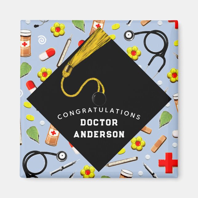 Medical School Graduation Keepsake Magnet (Front)