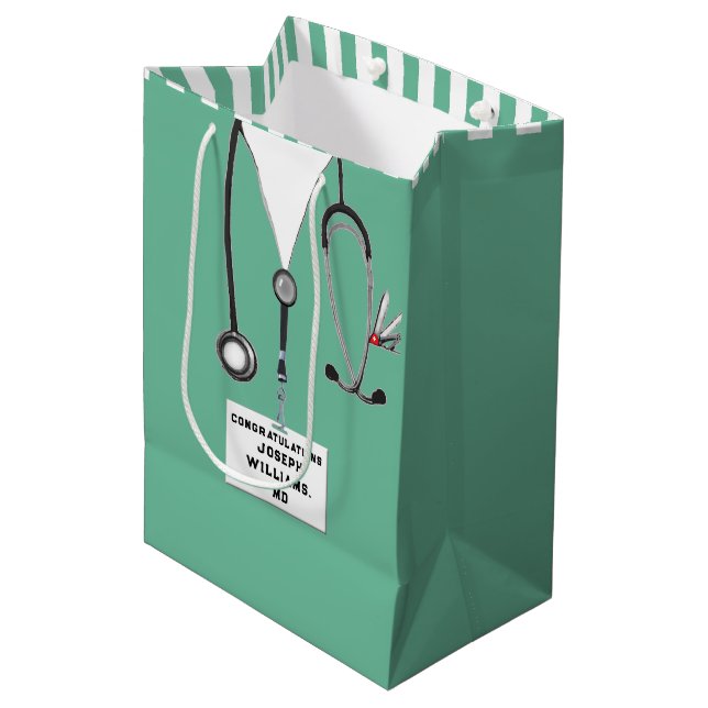 Medical School Graduation Medium Gift Bag (Front Angled)
