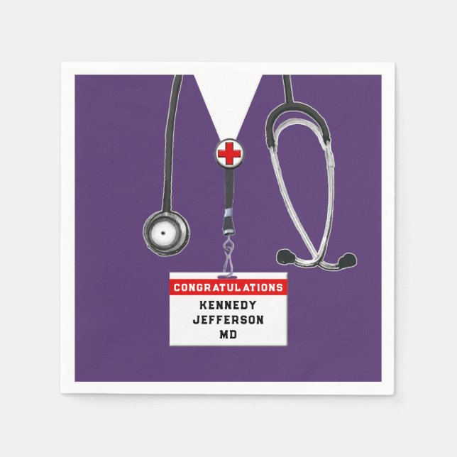 Medical School Graduation Napkins (Front)