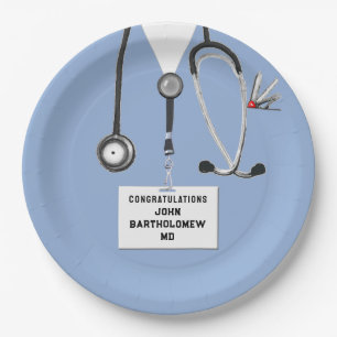 Medical School Graduation Paper Plate