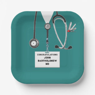 Medical School Graduation Paper Plate