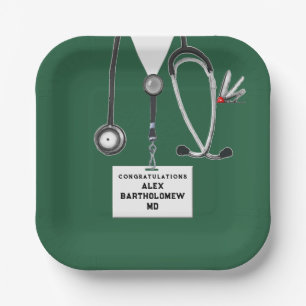 Medical School Graduation Paper Plate