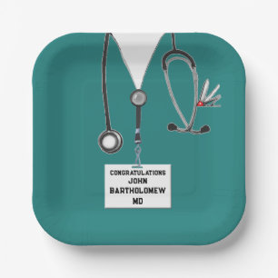 Medical School Graduation Paper Plate