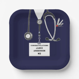 Medical School Graduation Paper Plate