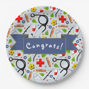 Medical School Graduation Paper Plate