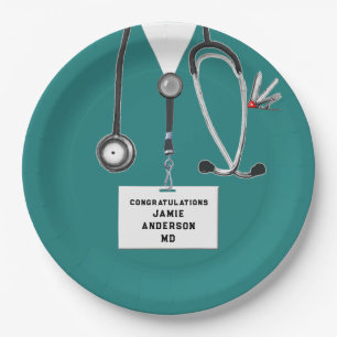 Medical School Graduation Paper Plate