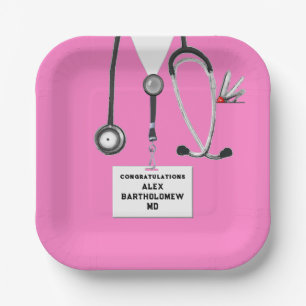 Medical School Graduation Paper Plate