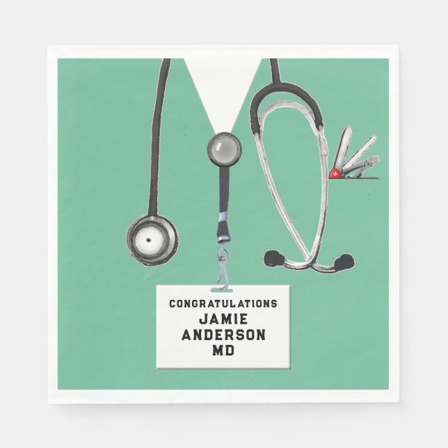 Medical School Graduation Party Napkins (Front)