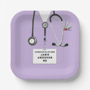 Medical School Graduation Party Paper Plate