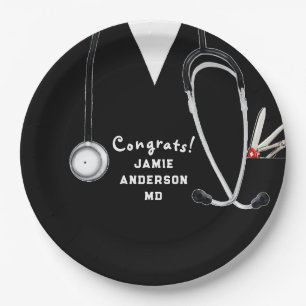 Medical School Graduation Party Paper Plate
