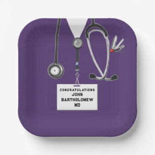 Medical School Graduation Party Paper Plate
