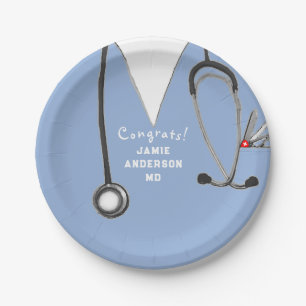 Medical School Graduation Party Paper Plate
