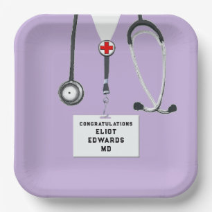 Medical School Graduation Party Paper Plates