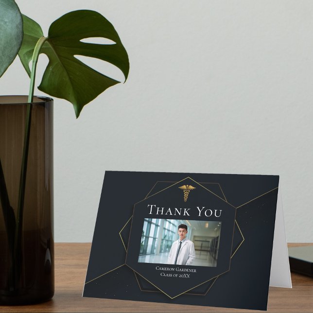 Medical School Graduation Photo Personalised Thank You Card (Creator Uploaded)