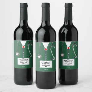Medical School Graduation Wine Label