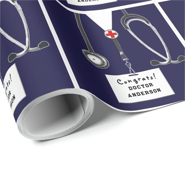 Medical School Graduation Wrapping Paper (Roll Corner)