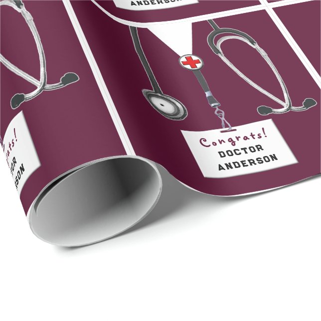 Medical School Graduation Wrapping Paper (Roll Corner)