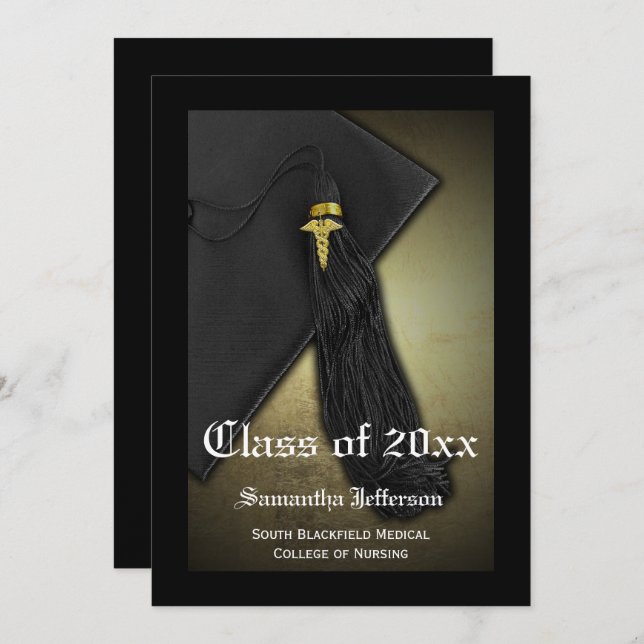 Medical School or Nursing Graduation Announcement (Front/Back)