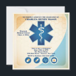 Medical Science Graduate Party Invitation<br><div class="desc">A square graduation party invitation with the Asclepius symbol of medicine. (FP) The card is easy to customise with your wording, font, font colour and choice of six paper types. Not exactly what you're looking for? All our products can be custom designed to meet your needs at no extra charge....</div>