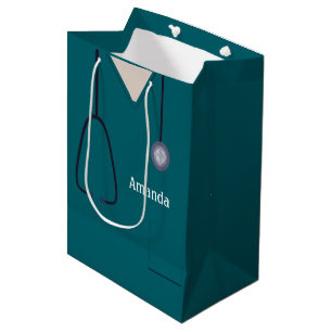Medical Scrubs Teal MGB Medium Gift Bag