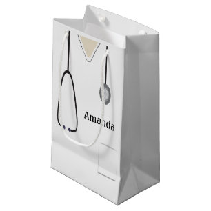 Medical Scrubs White SGB Small Gift Bag