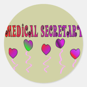 Medical Secretary Gifts Classic Round Sticker