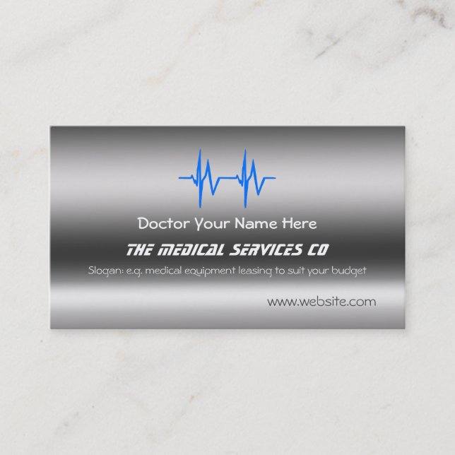 Medical Service Supplies - ECG template Business Card (Front)