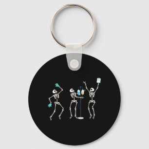 Medical Skeleton Dance Funny Healthcare Halloween Key Ring