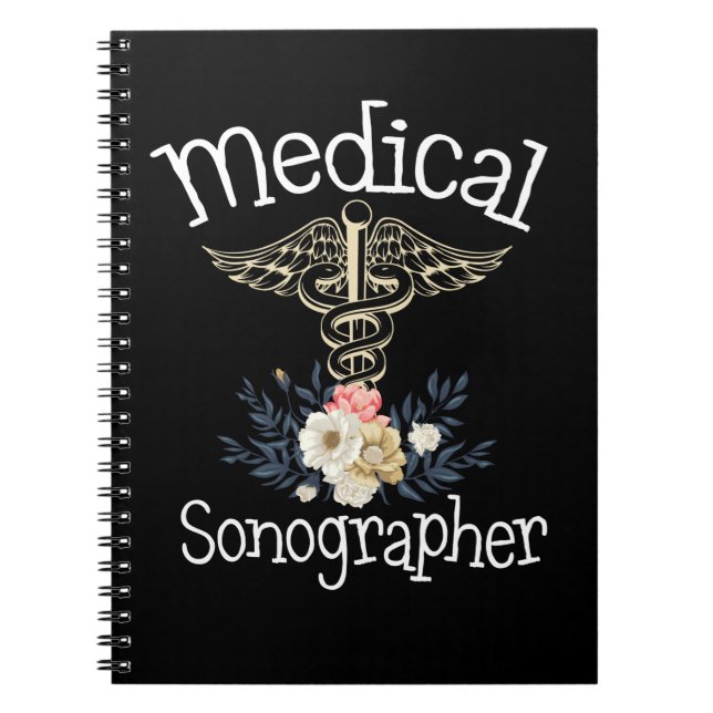 Medical Sonographer Cute Sonography Gift Notebook (Front)