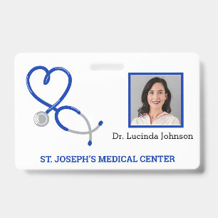 Medical Staff Doctor Nurse Employee ID Photo Badge