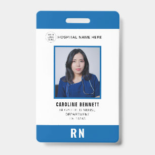 Medical Staff Nurse Photo ID   Hospital Logo Badge