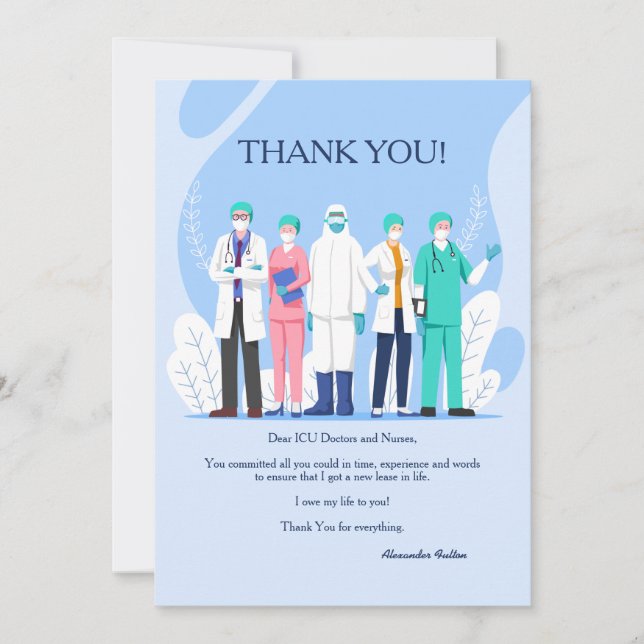 Medical Staff Thank You Card (Front)