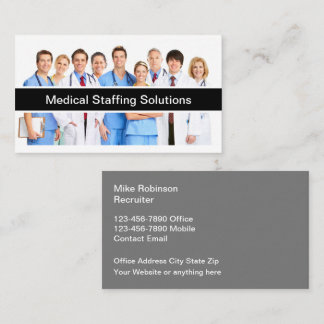 Medical Staffing Employment Agency Business Card
